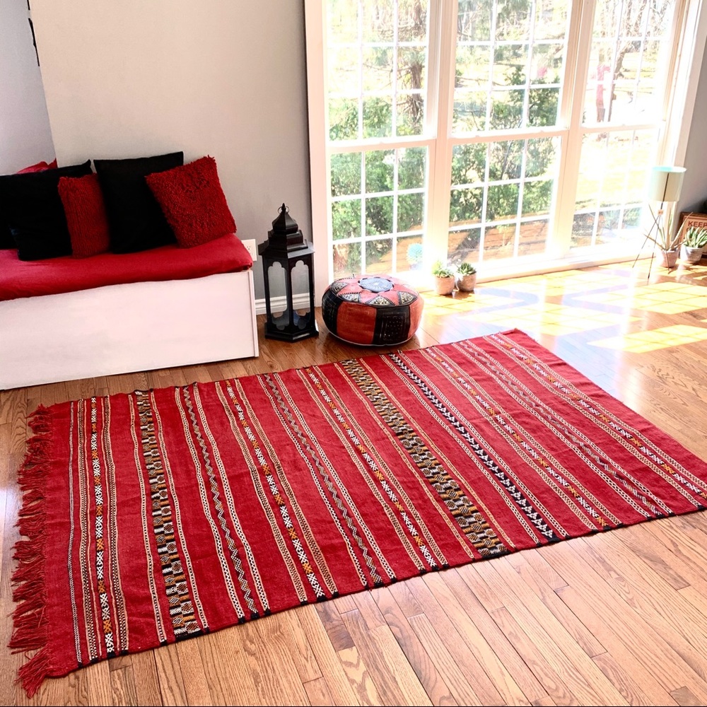 Beautiful artisanal handwoven rug wall art - Picture 2 of 6